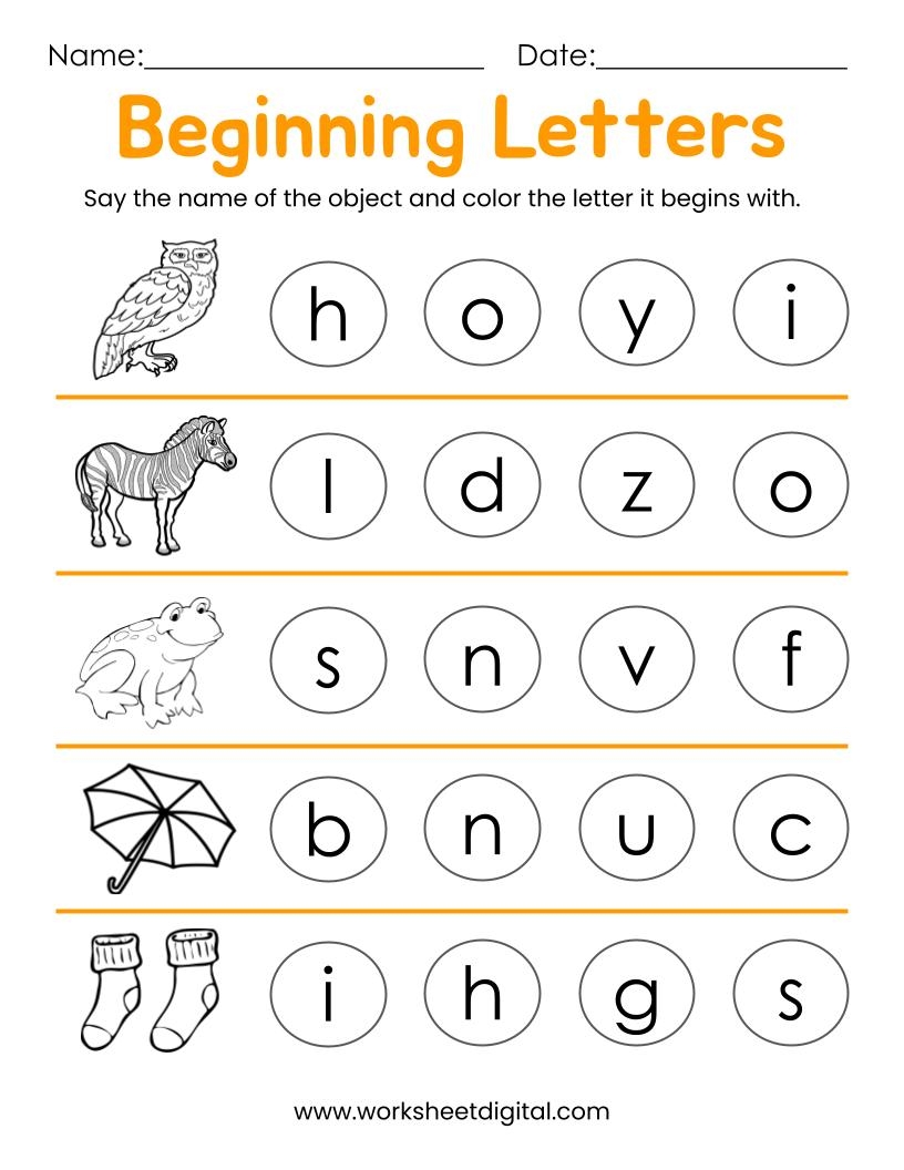 10 Printable Beginning Letters Worksheets For Kindergarten Preschool Homeschool Made By Teachers Back To School Worksheets For Kids ABCmouse