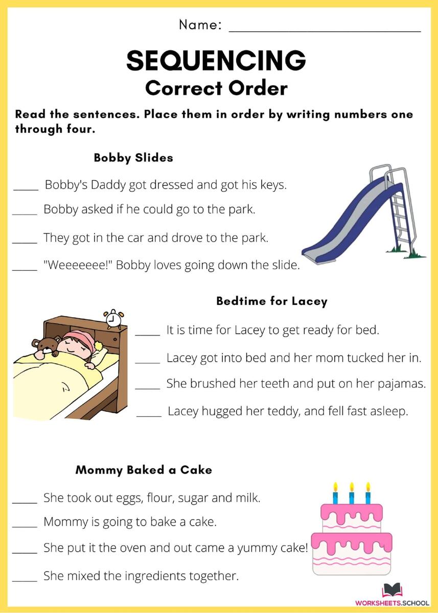 10 Printable Sequencing Worksheets Free EduWorksheets