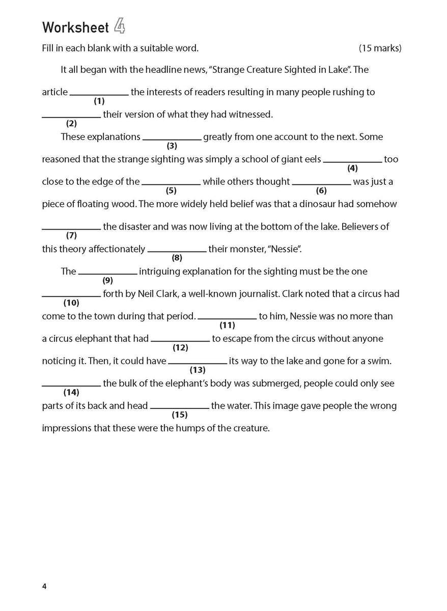 100 English Worksheets Primary 5 Comprehension Cloze CPD Singapore Education Services Pte Ltd 100 English Worksheets Primary 5 Comprehension Cloze CPD Singapore Education Services Pte Ltd