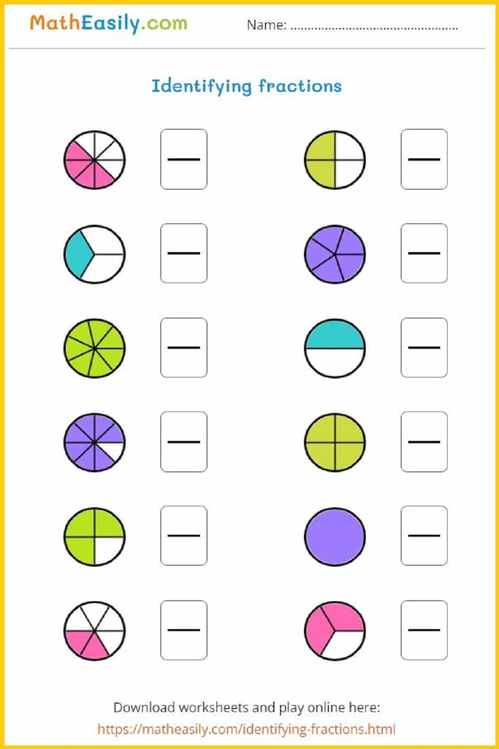 100 Math Fraction Games ONLINE Practice