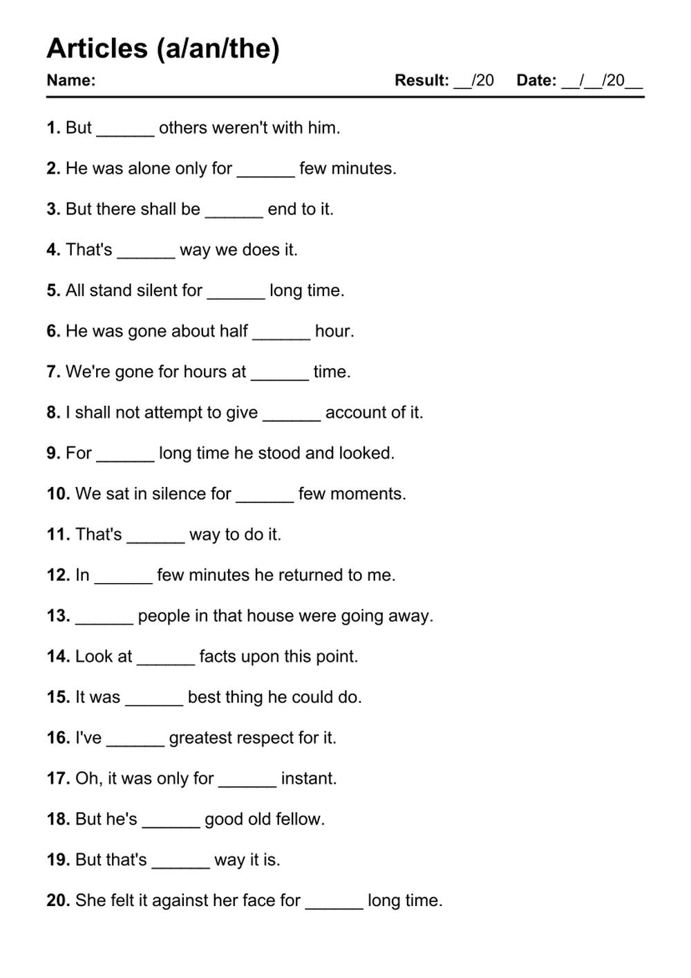 101 Articles PDF Worksheets With Answers 2145 Exercises Grammarism 101 Articles PDF Worksheets With Answers 2145 Exercises Grammarism