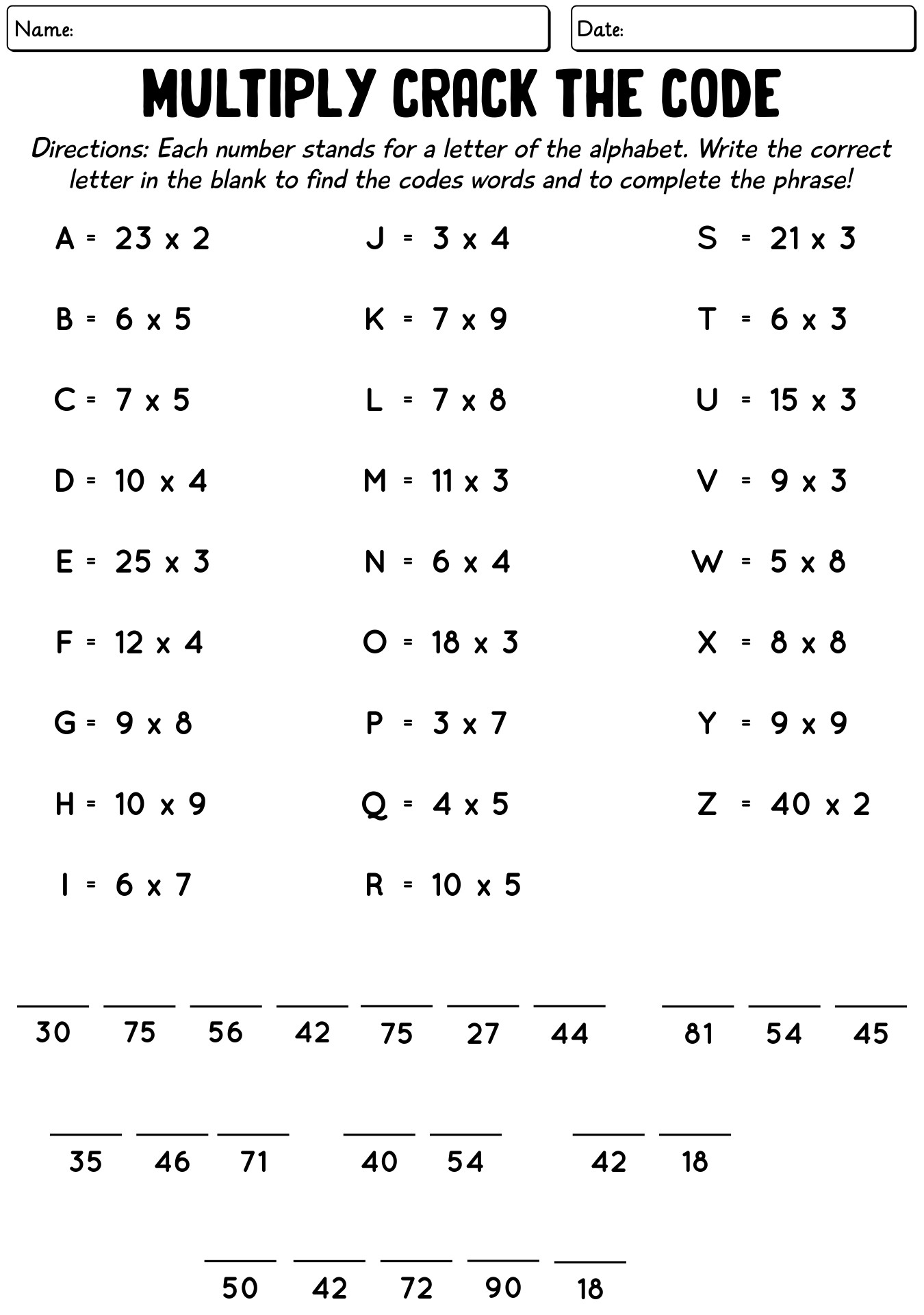 11 Secret Message Math Worksheets Free PDF At Worksheeto