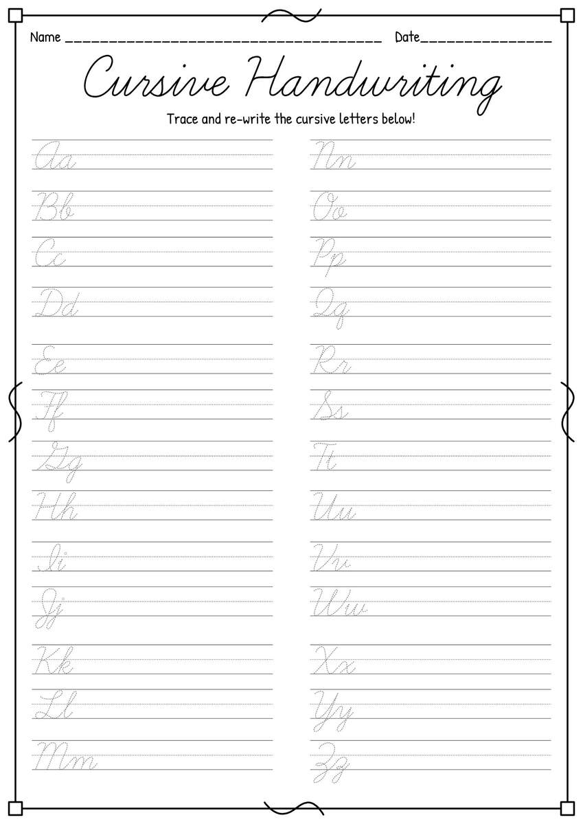 12 Cursive Writing Worksheets With Arrows Free PDF At Worksheeto Printable Cursive Handwriting Worksheets Practice Letters Free Printables Lettering SVG Files Tools Apps