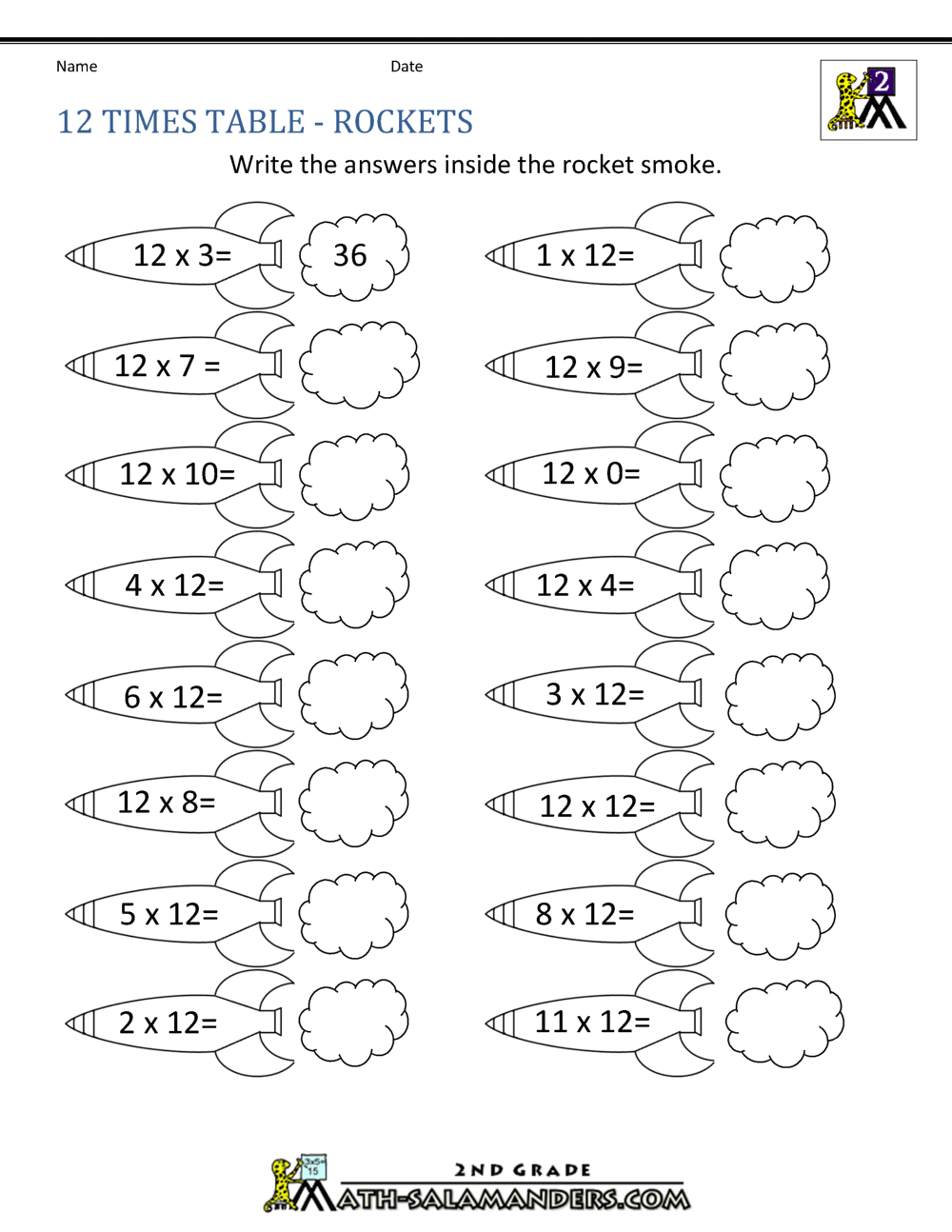 12 Times Table 12 Times Table