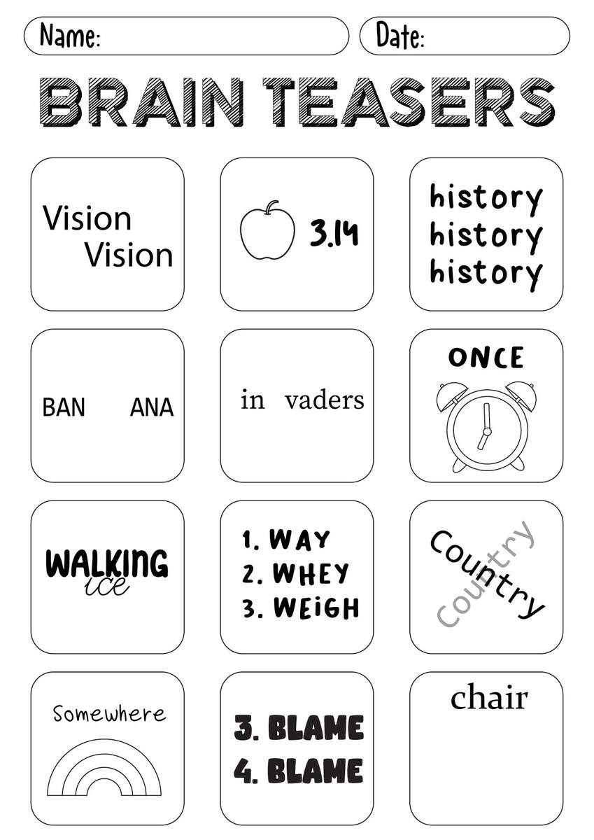 15 Brain Teaser Worksheets Picture Puzzle Free PDF At Worksheeto 15 Brain Teaser Worksheets Picture Puzzle Free PDF At Worksheeto