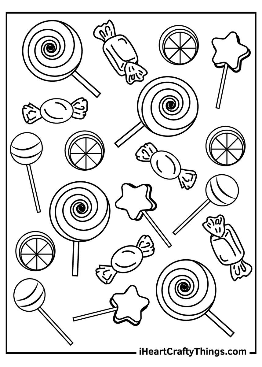 15 Candy Coloring Pages 100 Free Printables Free Printable Candy Word Search