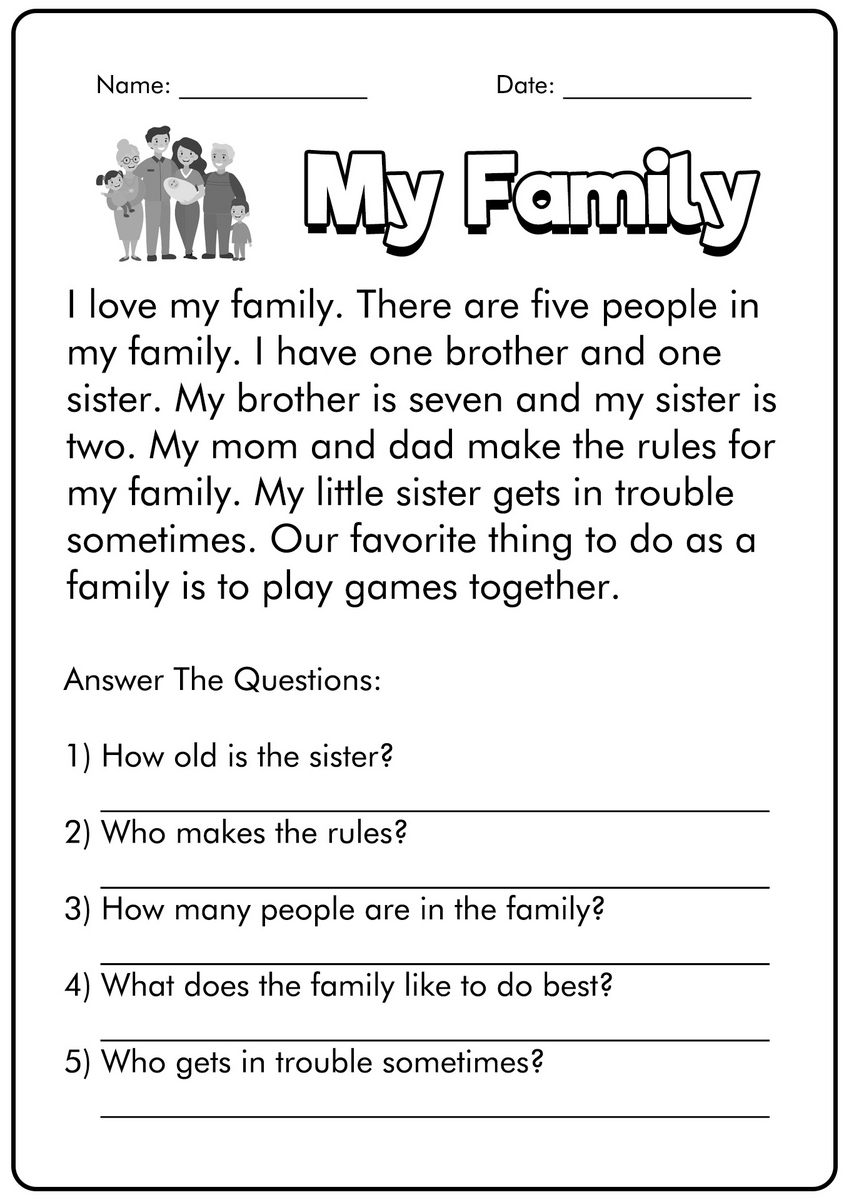 15 First Grade Reading Comprehension Worksheets Free PDF At Worksheeto Comprehension For Class 1 Grade1to6