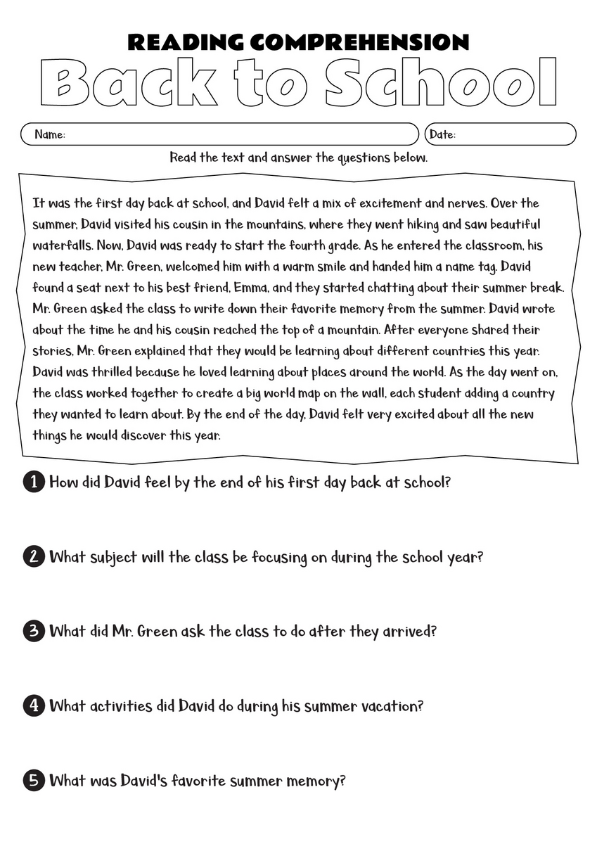 16 Comprehension Reading English Worksheets Free PDF At Worksheeto