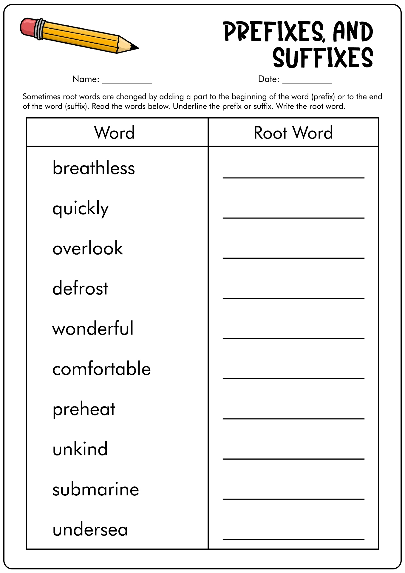 19 Free Printable Prefix Worksheets 4th Grade Free PDF At Worksheets Library