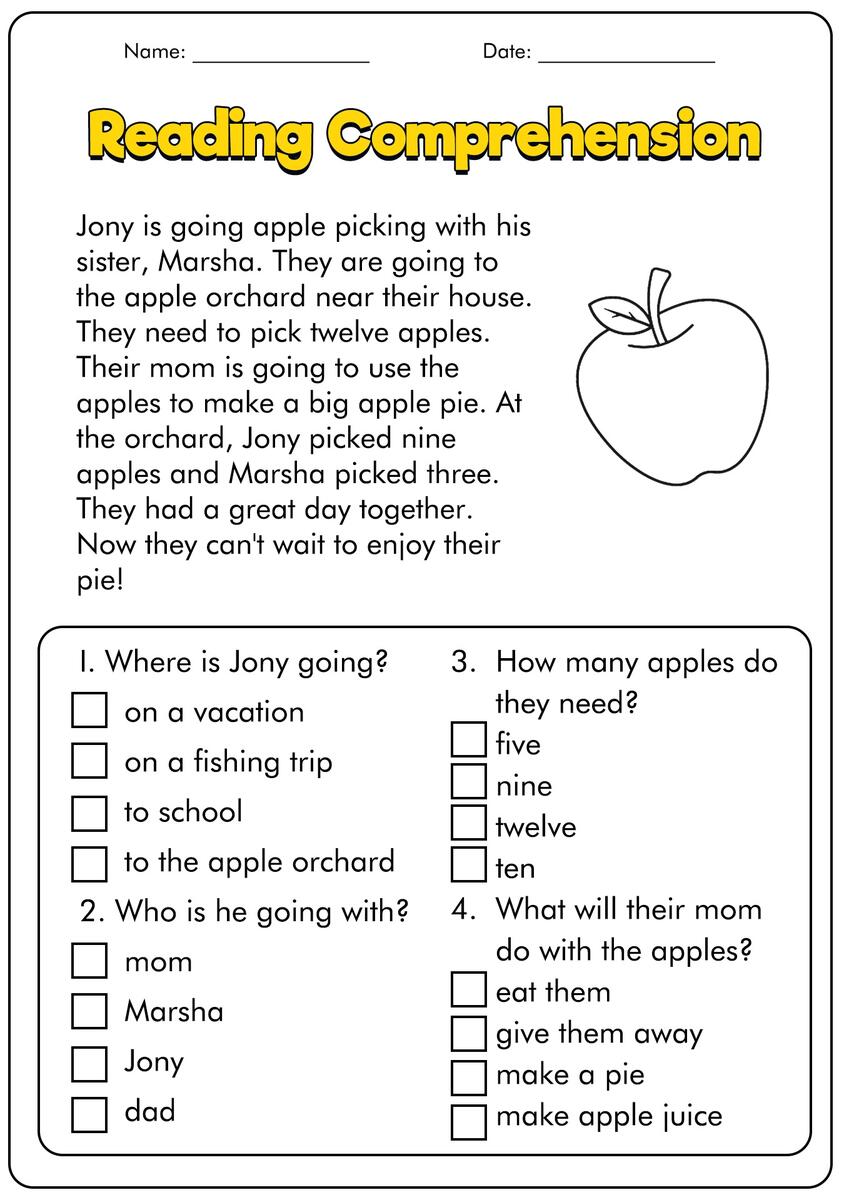 1st Grade Reading Comprehension Free Buy 100 First Grade Reading Comprehension Passages Worksheets Reading Comprehension 1st Grade 15 First Grade Reading Comprehension Worksheets Free PDF At Worksheeto