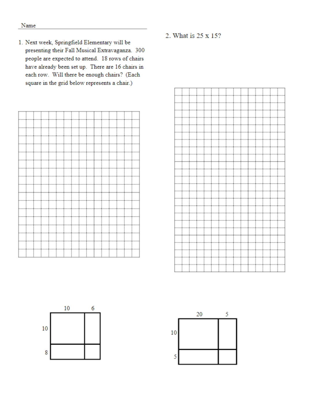 2 Digit By 2 Digit Multiplication Worksheet With Area Models Free Pdf MathFactLab Multiplication Strategies The Box Method Worksheets Top Teacher