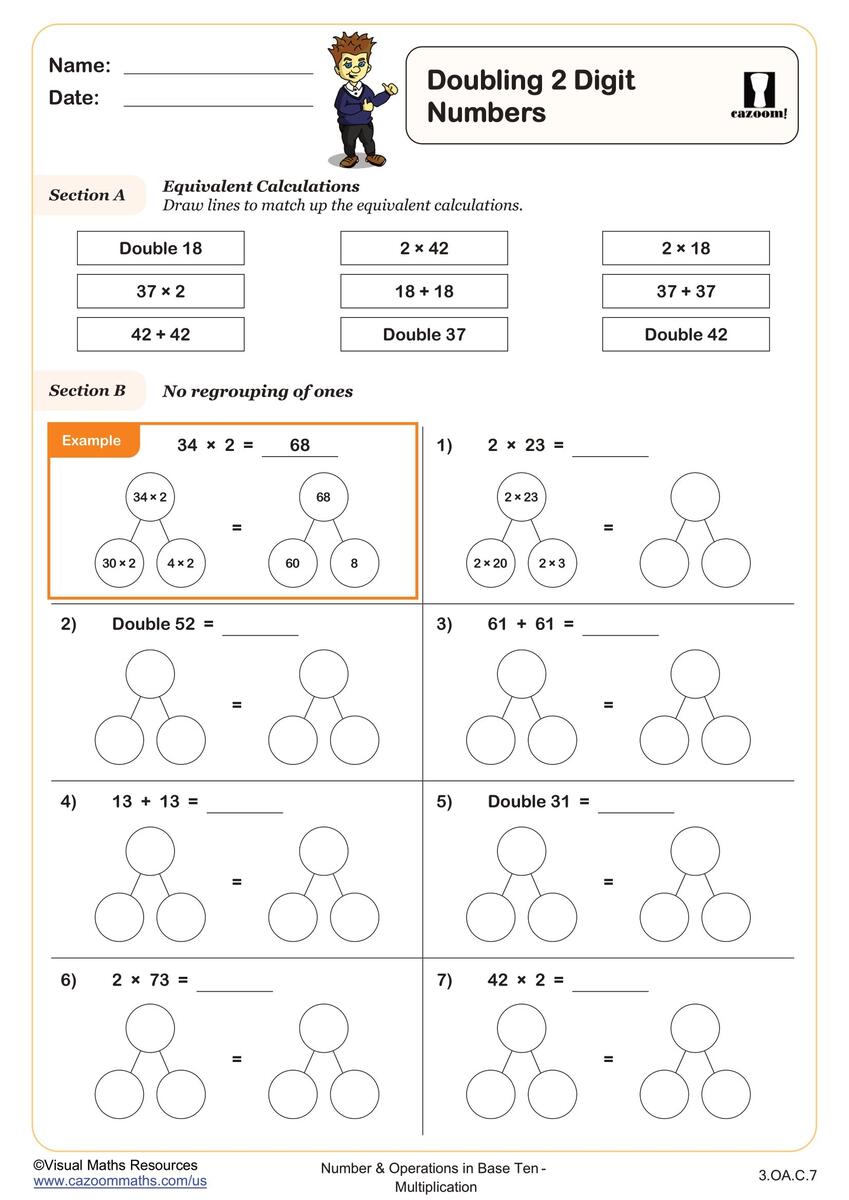 3 OA C 7 Worksheets Printable 3rd Grade Math Worksheets Cazoom Math