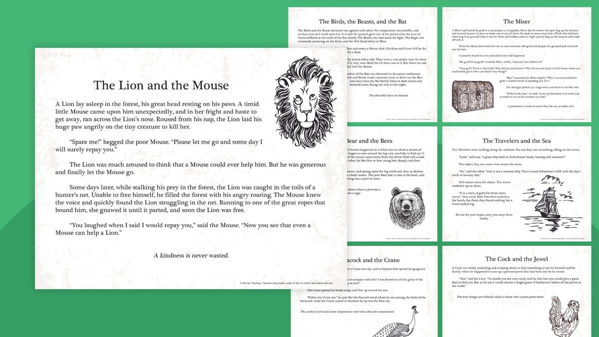35 Best Aesop S Fables Free Printables