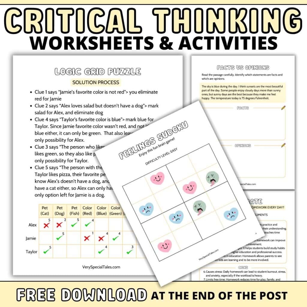 36 Fun Critical Thinking Games And Activities For Kids Printable Very Special Tales 36 Fun Critical Thinking Games And Activities For Kids Printable Very Special Tales
