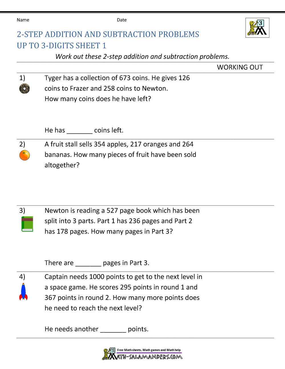 3rd Grade Addition And Subtraction Word Problems 1st Grade Word Problems Mixed Addition Subtraction Worksheets For Free ArgoPrep