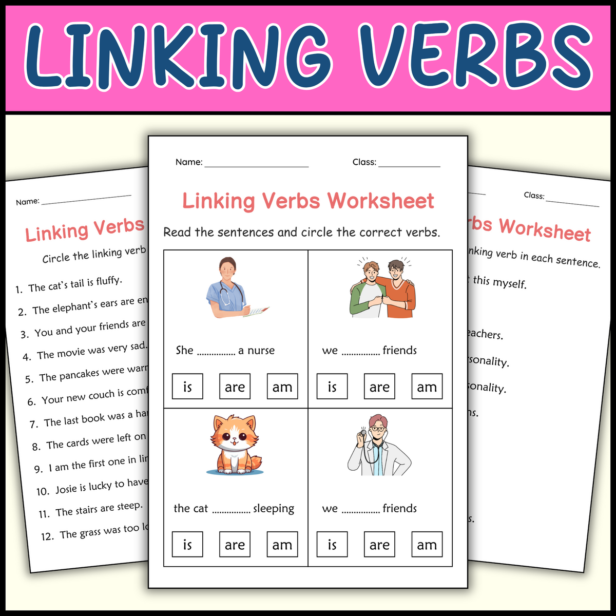 3rd Grade Linking Verb Grammar Worksheets Linking Verb Activities Made By Teachers 3rd Grade Linking Verb Grammar Worksheets Linking Verb Activities Made By Teachers