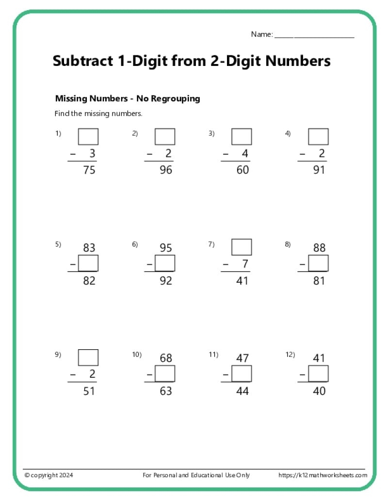3rd Grade Subtraction Worksheets 3rd Grade Subtraction Worksheets