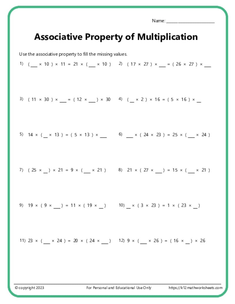 4th Grade Algebra Worksheets K12 Math Worksheets Grade 4 Multiplication Worksheets