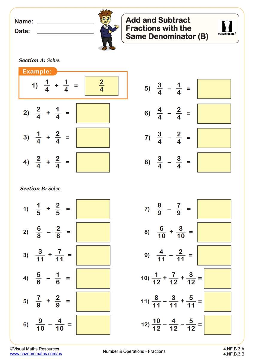 Fractions Worksheets K12 Math Worksheets