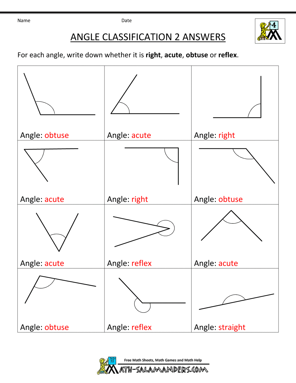 4th Grade Geometry Describing Angles Worksheet Cazoom Maths Worksheets