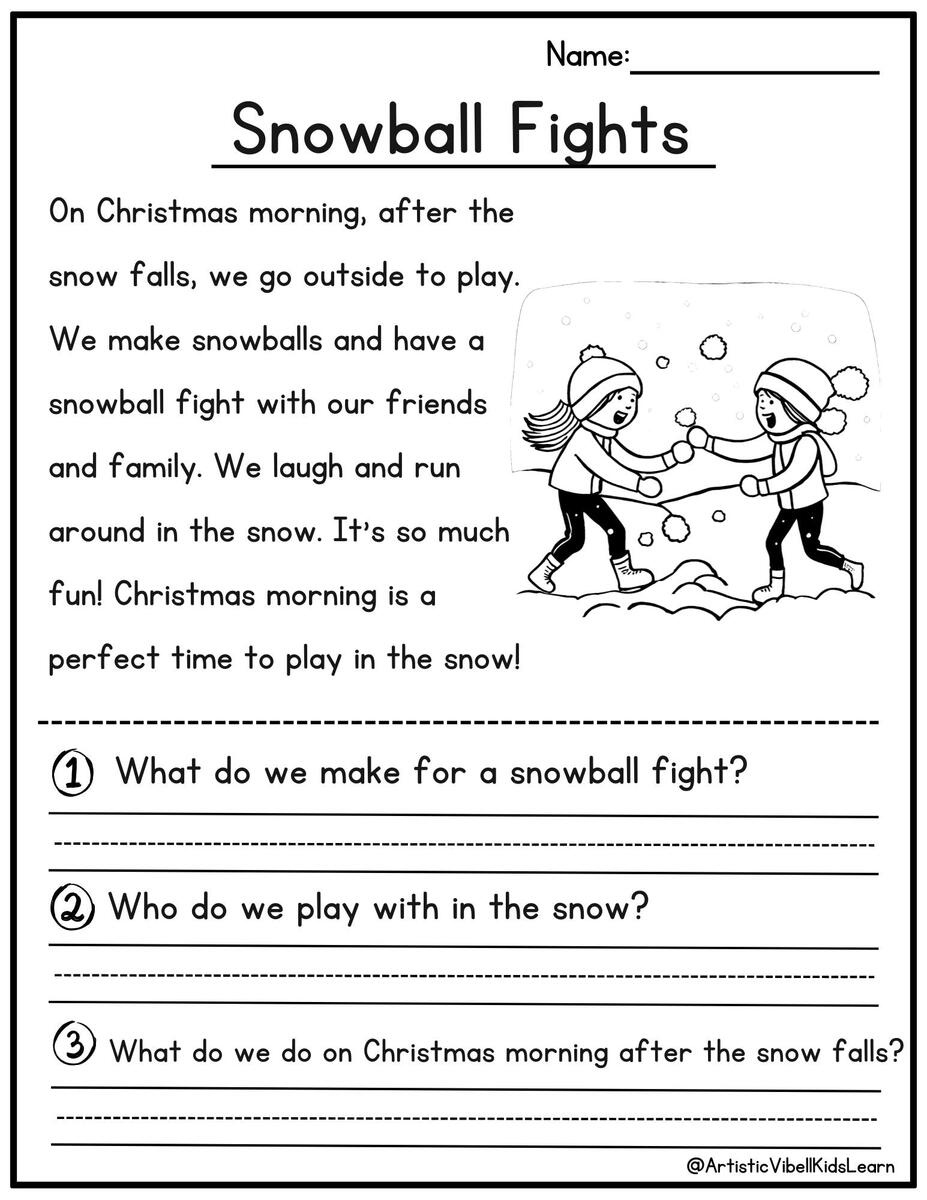 50 Christmas Reading Comprehension Printable Kindergarten First Grade Worksheets Instant Download Fluency Worksheet English Learing Etsy 50 Christmas Reading Comprehension Printable Kindergarten First Grade Worksheets Instant Download Fluency Worksheet English Learing Etsy