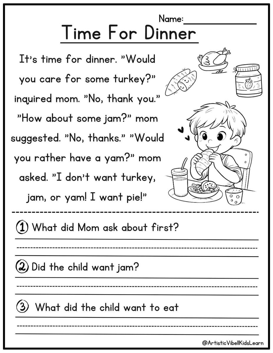 15 First Grade Reading Comprehension Worksheets Free PDF At Worksheeto
