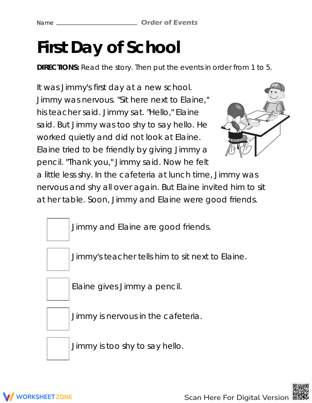 Sequencing Worksheet Grade1to6 Worksheets Library