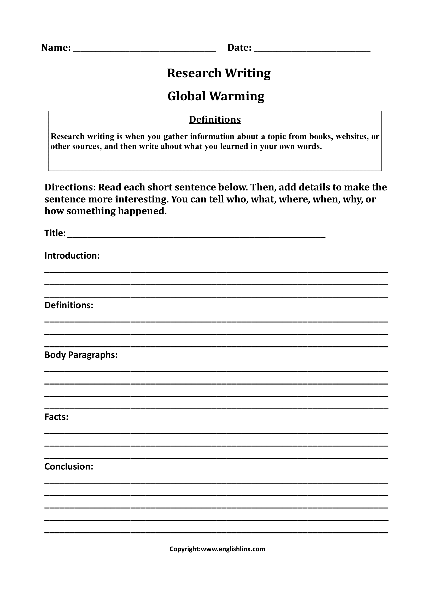 5th Grade Writing Worksheets Research Writing Worksheet 5th Grade Writing Worksheets Research Writing Worksheet