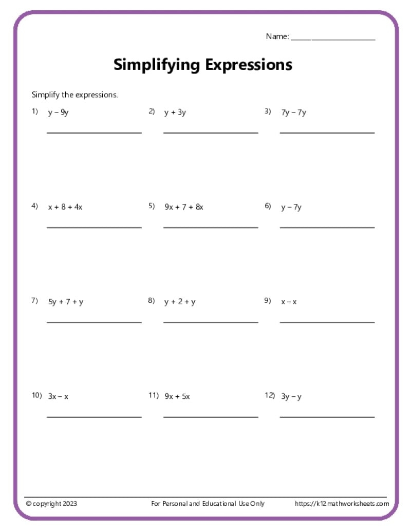 Grade 6 Math Worksheets 596 Pages Full Year Etsy
