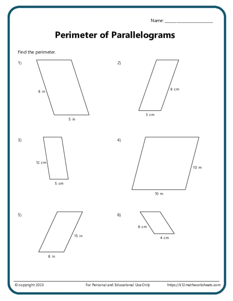 6th Grade Geometry Worksheets Geometry Worksheets