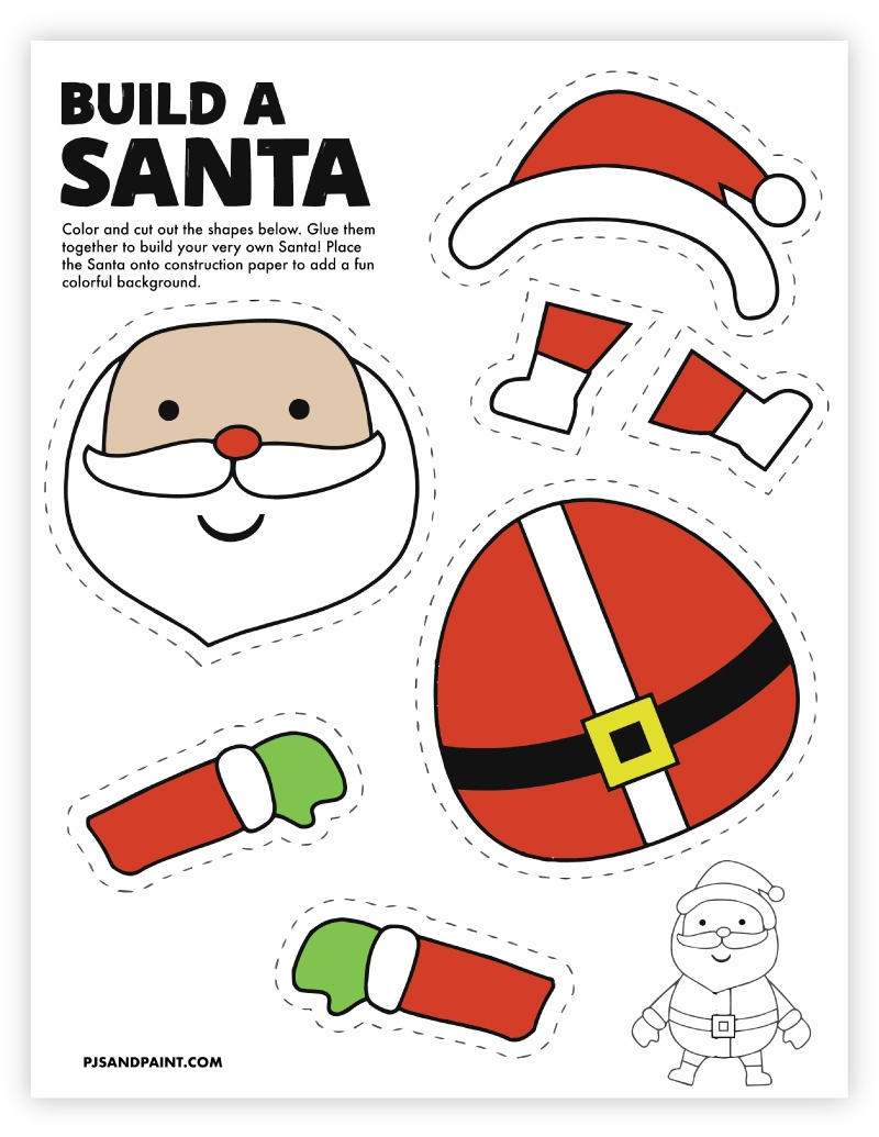 8 Free Printable Christmas Themed Cut And Paste Projects Pjs And Paint Christmas Beginning Sounds Practice Activity Cut And Paste Worksheets Made By Teachers