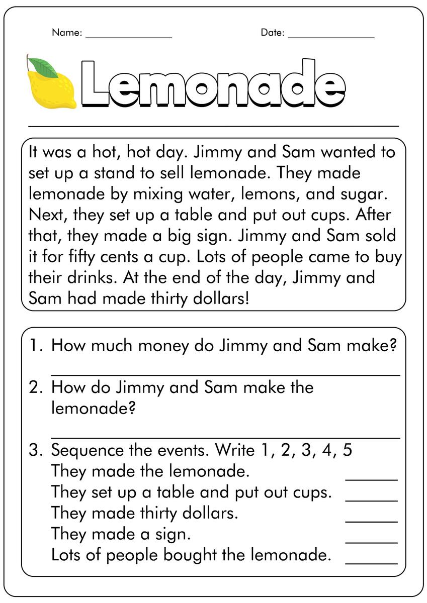 9 First Grade Reading Comprehension Worksheets Free PDF At Worksheets Library First Grade Reading Worksheets Improve Fluency Vocabulary