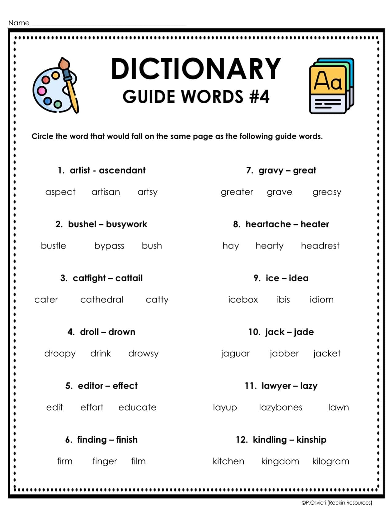 ABC Order Alphabetical Order Worksheets Task Cards Dictionary Guide Words Rockin Resources ABC Order Alphabetical Order Worksheets Task Cards Dictionary Guide Words Rockin Resources