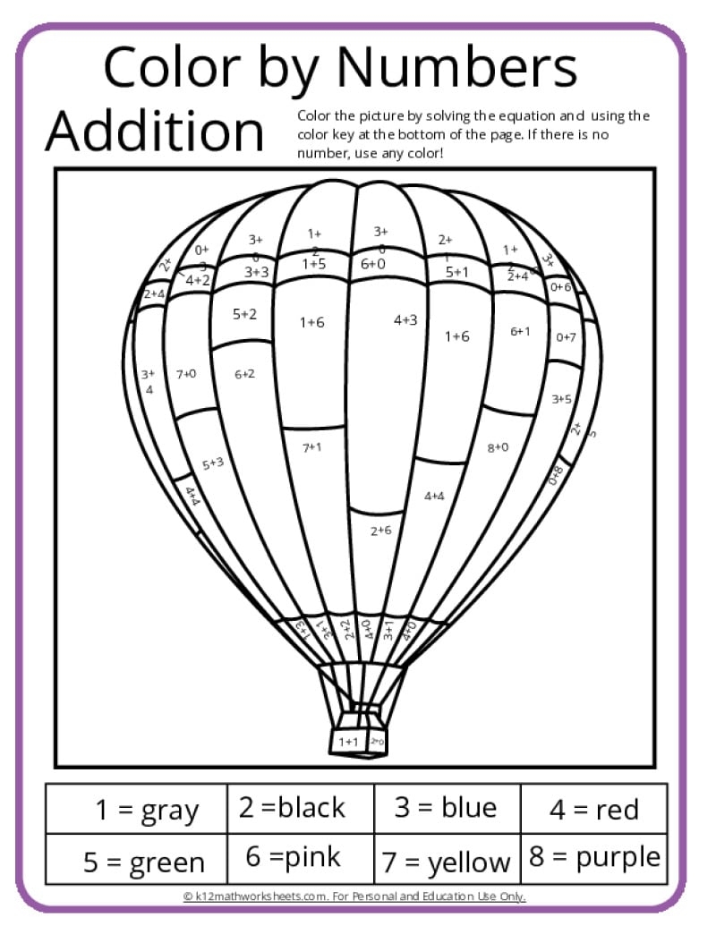 Addition Color By Number Printable Activities Color By Addition Worksheet Free Printable Digital PDF