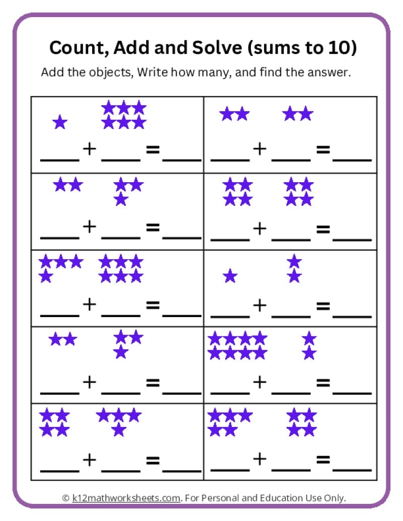Addition Worksheets For Kindergarten Addition Worksheets Free Printable Easy Math Problems Free Printables Lettering SVG Files Tools Apps