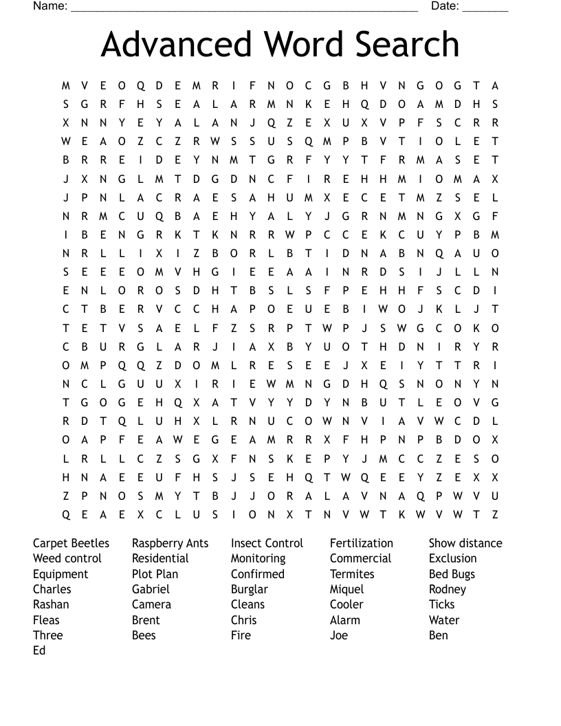 Advanced Word Search WordMint Advanced Word Search WordMint