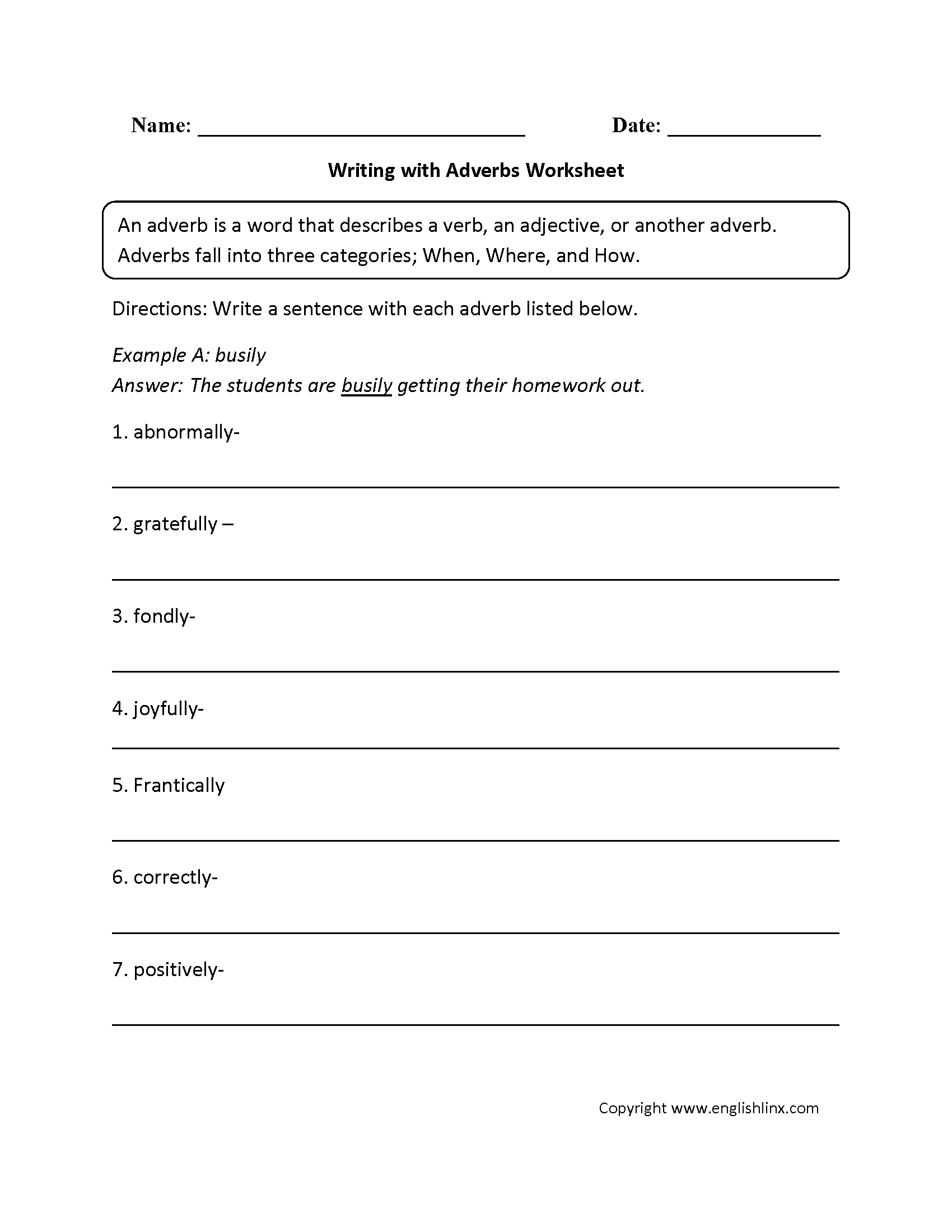 Adverbs Worksheets Comparative And Superlative Adverbs Worksheets Adverbs Worksheets Comparative And Superlative Adverbs Worksheets
