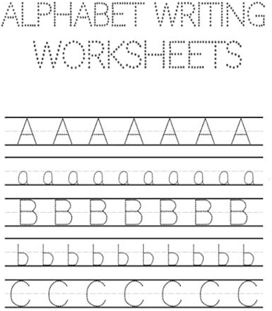 Amazon Alphabet Writing Worksheets ABC Writing Practice Books For Preschool Alphabet Writing Practice A To Z Tracing Worksheets 9798636383376 Learning Lina Worksheets Books