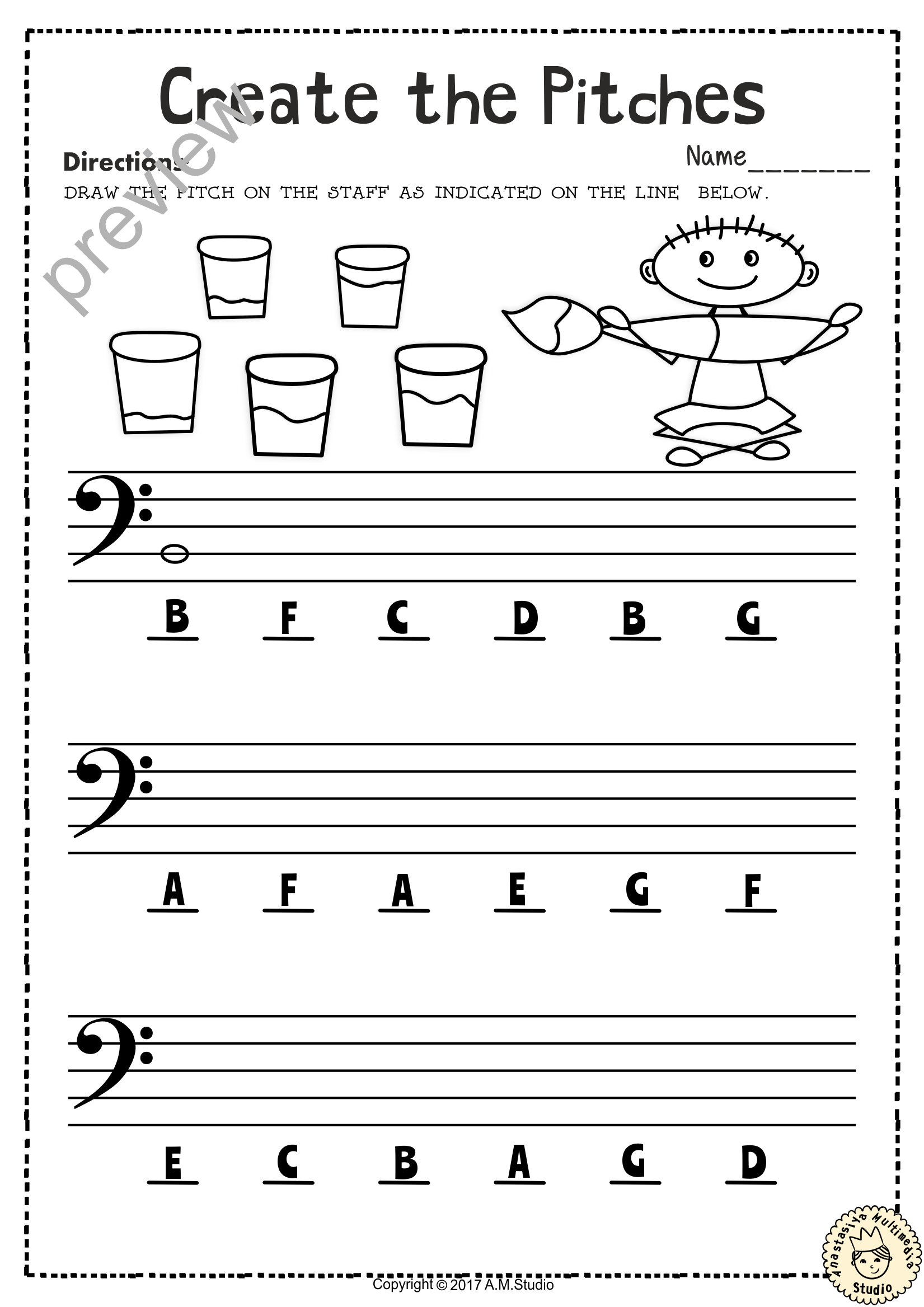 Bass Clef Note Name Worksheets Back To School Made By Teachers Bass Clef Note Name Worksheets Back To School Made By Teachers