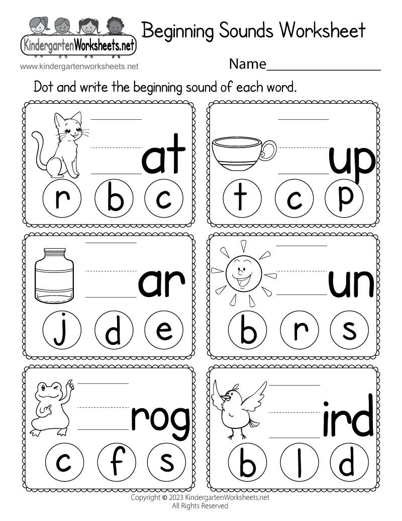 Beginning Sounds Letter Recognition Kindergarten Worksheet Abcs Preschool Worksheet Learning Abcs CVC Words Sight Words Prek Etsy