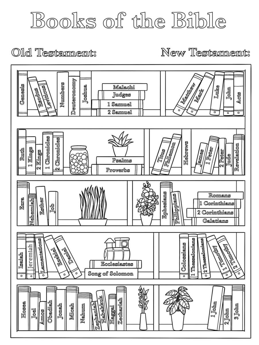 Books Of The Bible Coloring Page Printable Etsy Books Of The Bible Coloring Page Printable Etsy