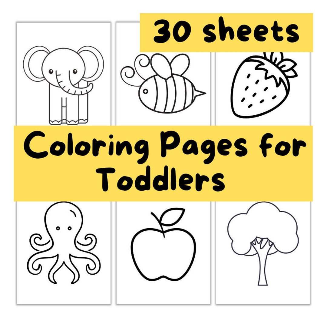 Buy Printable Coloring Pages For Kids Toddlers Preschoolers 30 Coloring Pages Perfect For Toddlers Online In India Etsy Baby Animals Coloring Pages 100 Free Printables