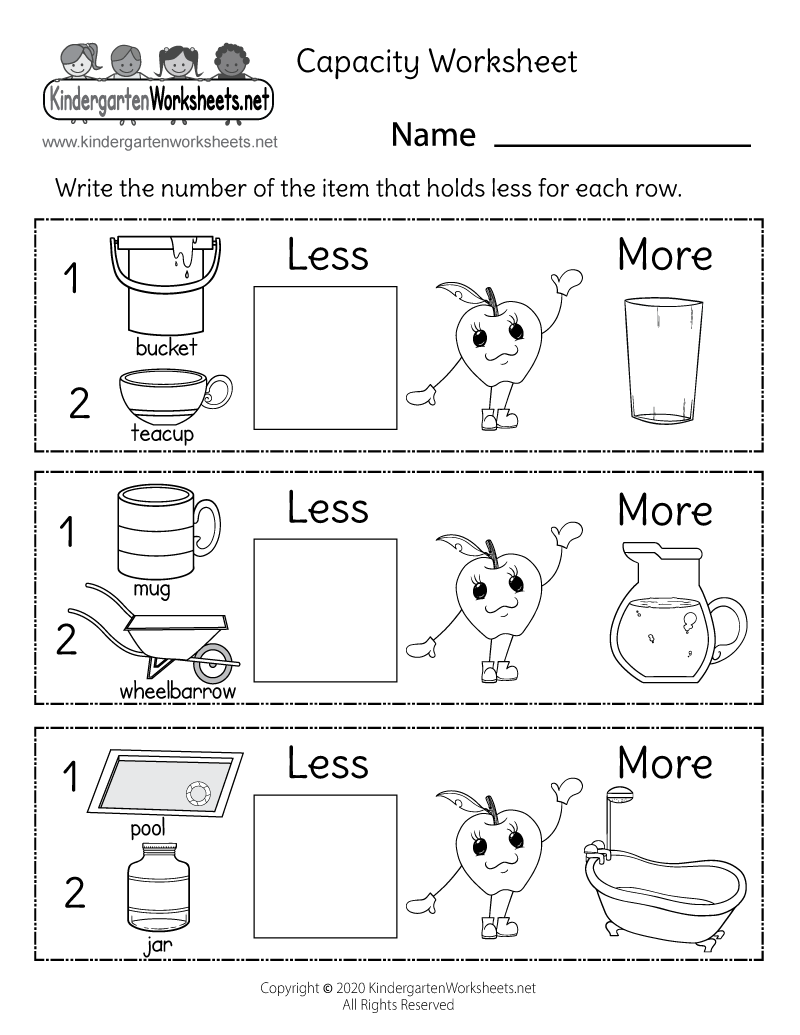 Capacity Worksheet Free Printable Digital PDF Capacity Worksheet Free Printable Digital PDF
