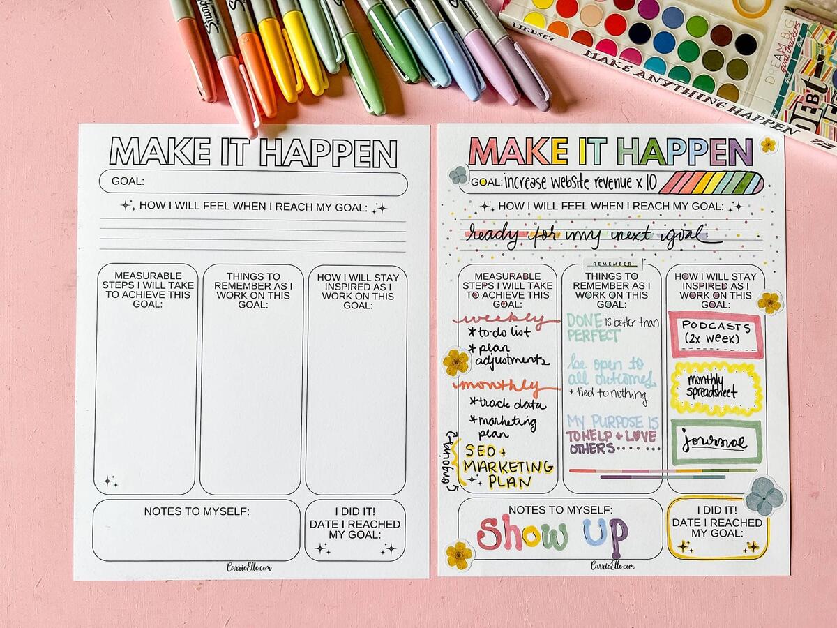 Change Your Life With These Free Vision Board Printables Carrie Elle