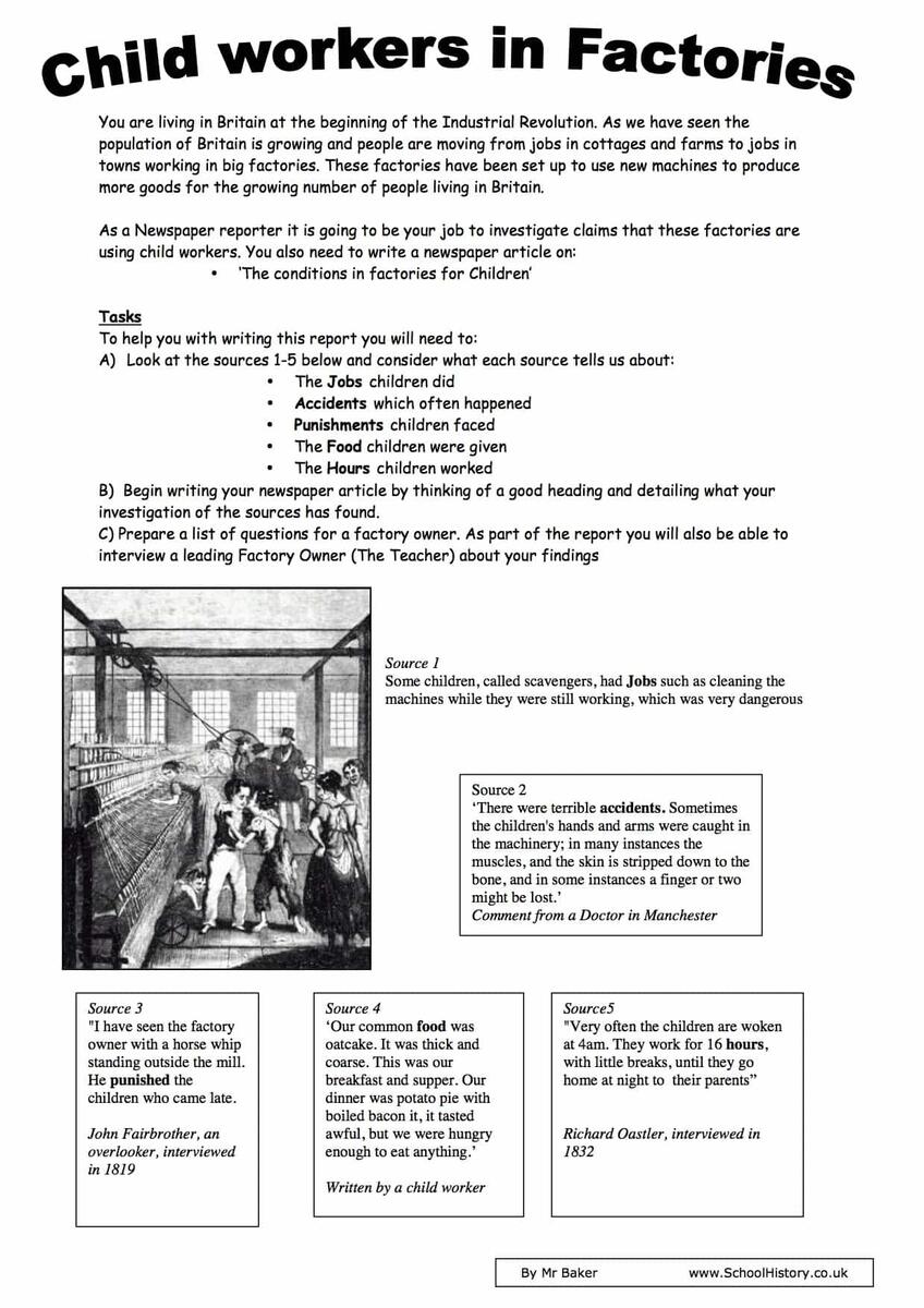 Child Workers In Factories During Industrial Revolution Year 9 Child Workers In Factories During Industrial Revolution Year 9