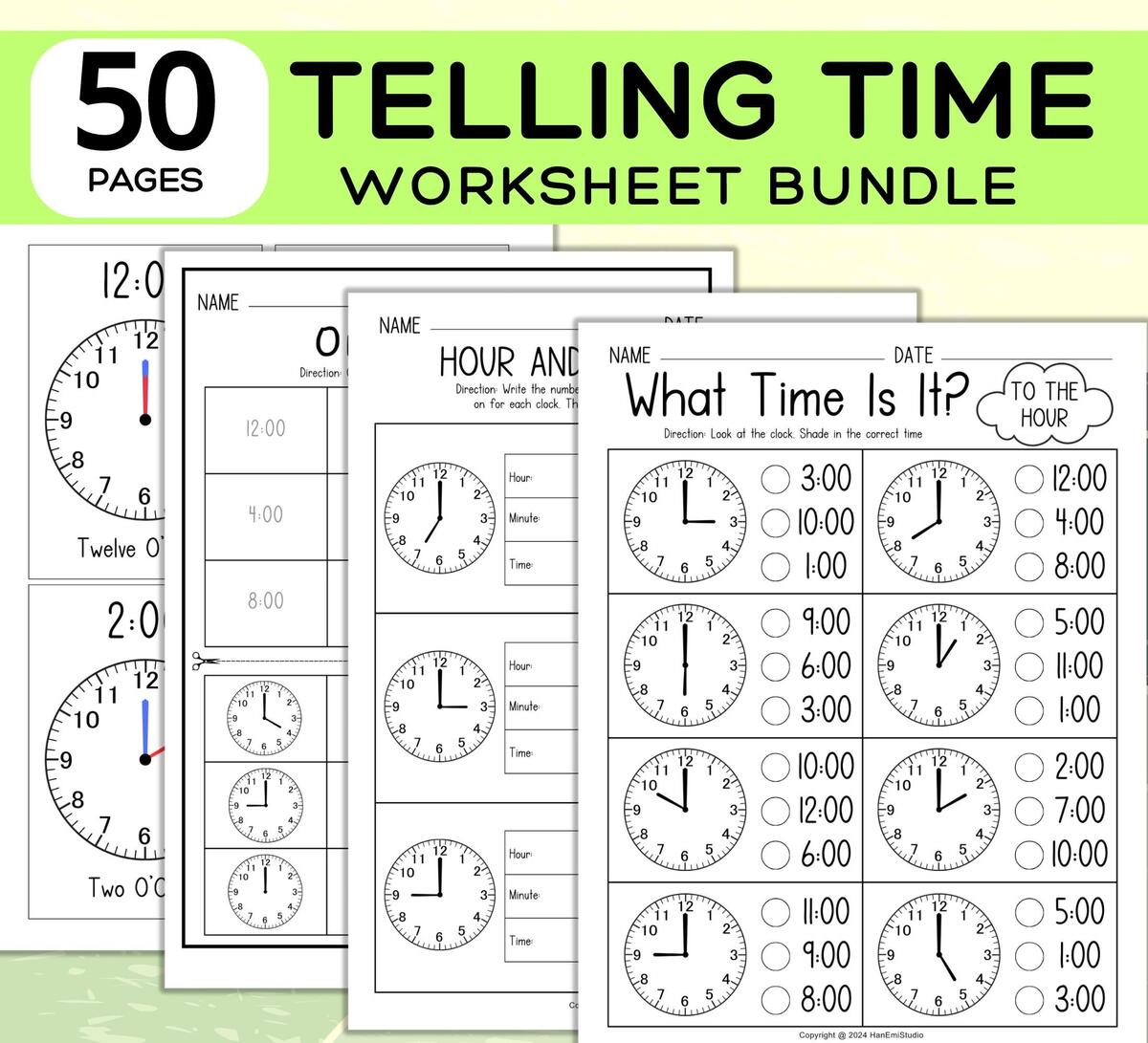 Clock Learn Sheet Etsy Clock Learn Sheet Etsy