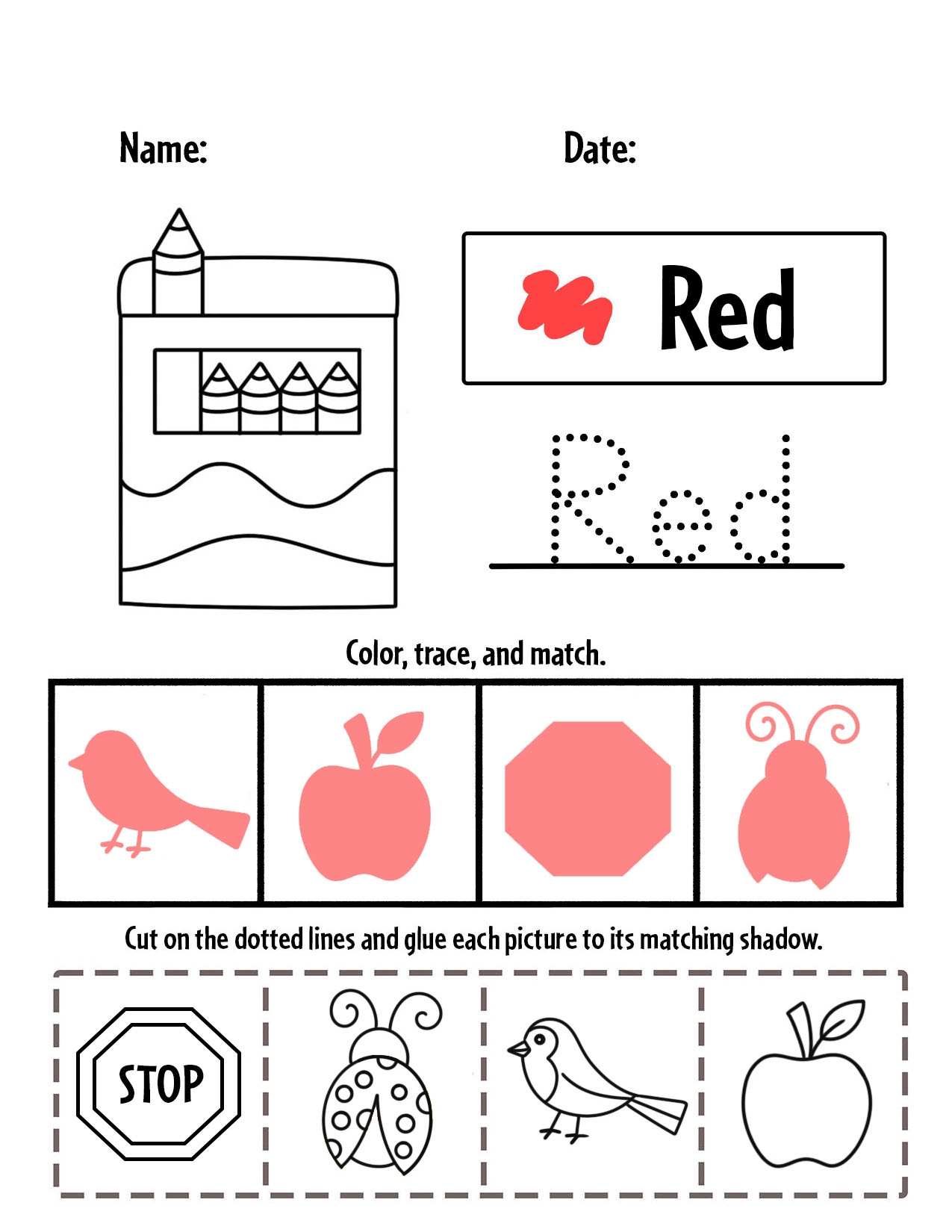 Color Red Crafts For Preschool