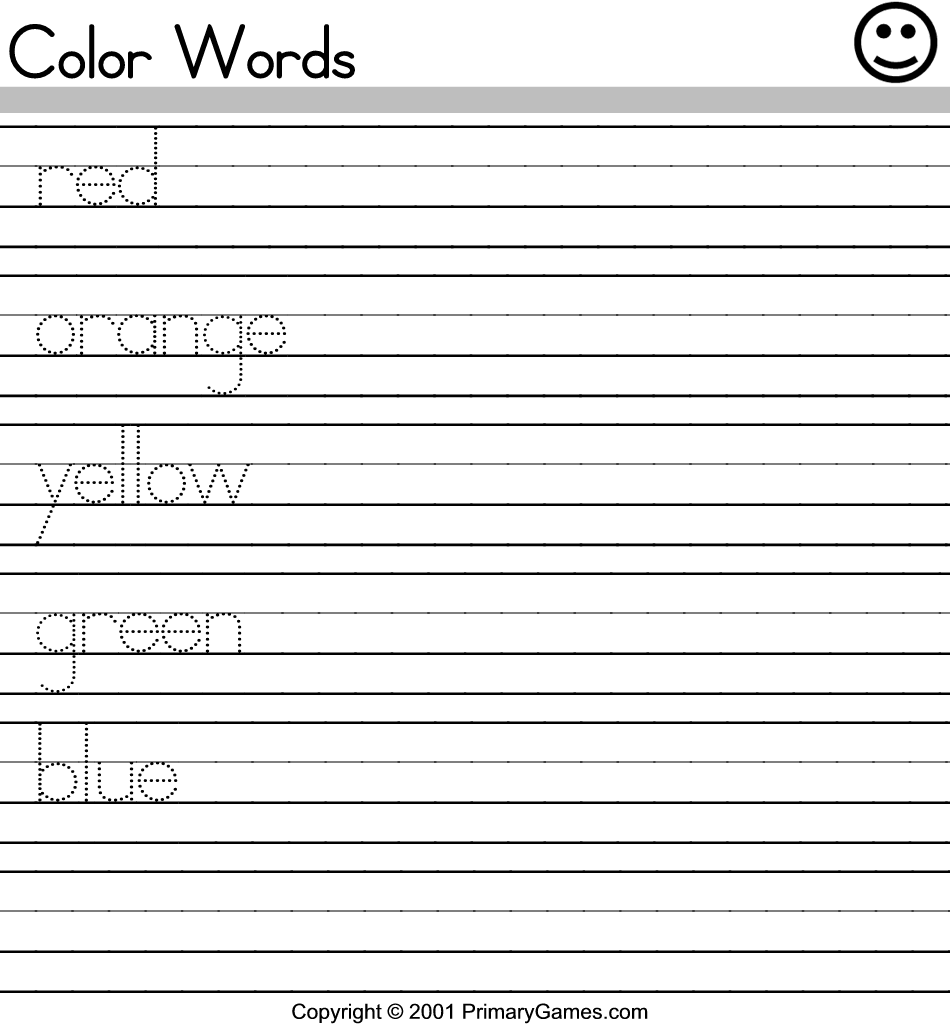 Color Words Activity Pages PrimaryGames Free Printable Worksheets Color Words Activity Pages PrimaryGames Free Printable Worksheets