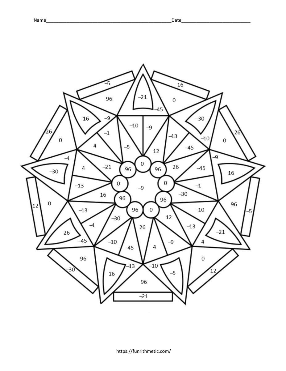 Combining Like Terms Color By Number Funrithmetic Combining Like Terms Color By Number Funrithmetic