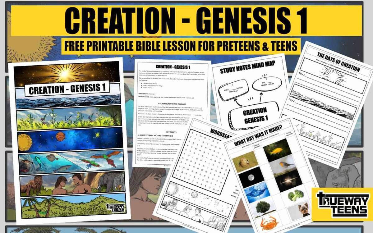 CREATION GENESIS 1 Teen Bible Lesson Trueway Kids CREATION GENESIS 1 Teen Bible Lesson Trueway Kids